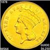 Image 1 : 1878 $3 Gold Piece CHOICE BU