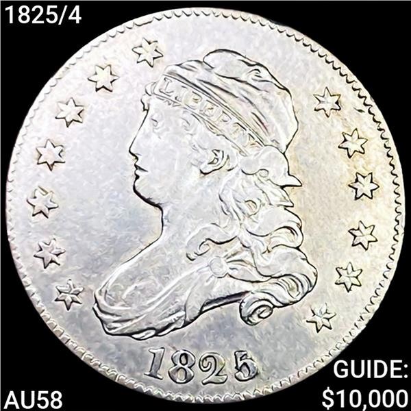 1825/4 Capped Bust Quarter CHOICE AU