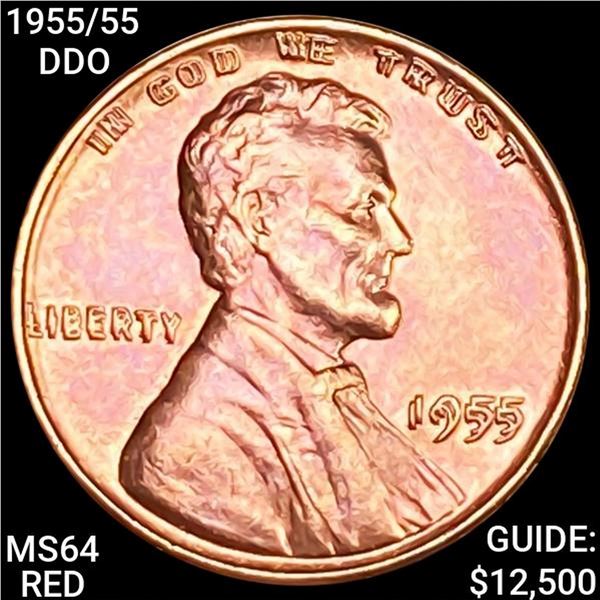 1955/55 DDO Lincoln Wheat Cent CHOICE BU RED