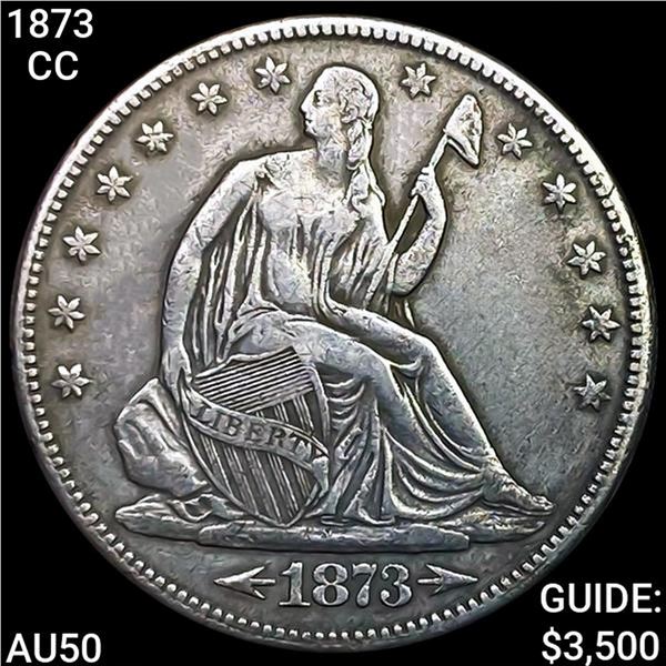 1873-CC Seated Liberty Half Dollar HIGH GRADE