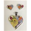 Image 1 : Floral Pendant and Earrings Gift Set