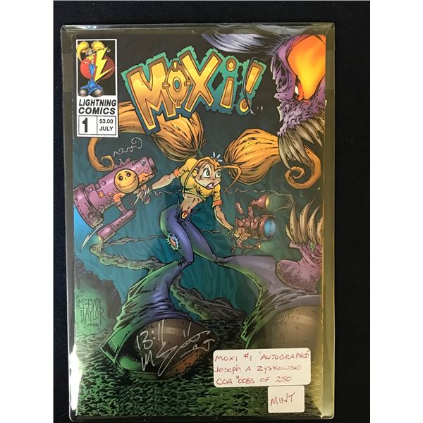 LIGHTNING COMICS SIGNED MOXI NO.1 WITH COA