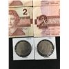 Image 2 : $1 AND $2 DOLLAR CANADIAN BANKNOTE AND COIN LOT