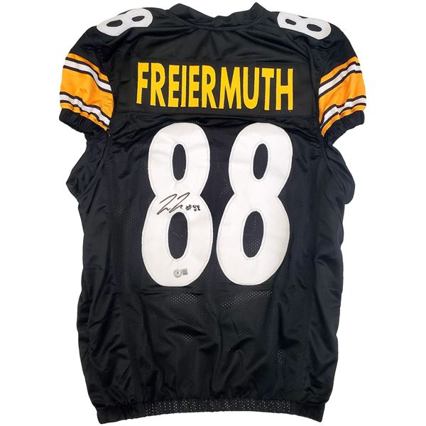 PAT FREIERMUTH SIGNED PITTSBURGH STEELERS FOOTBALL JERSEY (BECKETT COA)