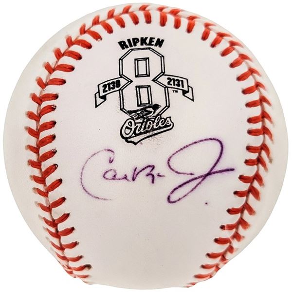 CAL RIPKEN JR, SIGNED RAWLINGS BASEBALL (BECKETT COA)