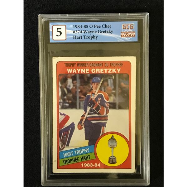 1984-85 O-PEE-CHEE NO. 374 WAYNE GRETZKY (GCG 5)