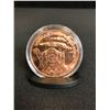 Image 1 : UNCIRCULATED 1 0Z. 999 FINE COPPER COIN DISPLAY TRUMP