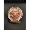 Image 2 : UNCIRCULATED 1 0Z. 999 FINE COPPER COIN DISPLAY TRUMP