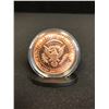 Image 2 : UNCIRCULATED 1 0Z. 999 FINE COPPER COIN DISPLAY TRUMP'S WALL