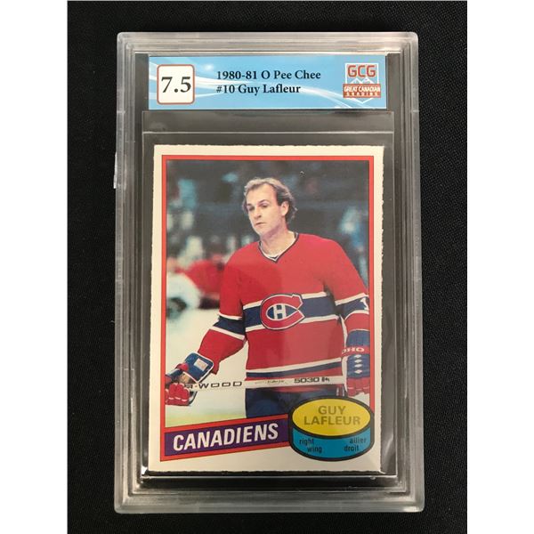 1980-81 O-PEE-CHEE NO. 10 GUY LAFLEUR (GCG 7.5)