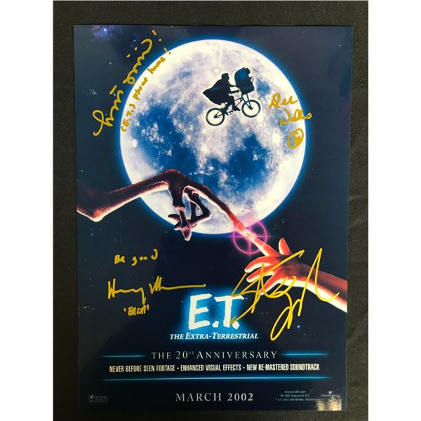 E.T CAST SIGNED 8 X 10 (RA COA)