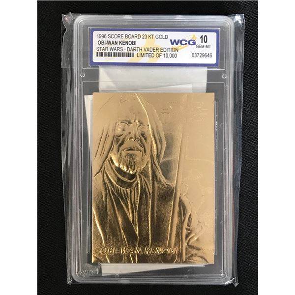 1996 SCORE BOARD OBI-WAN KENOBI 23K GOLD STAR WARS CARD (WCG 10)