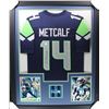 Image 1 : D.K. METCALF SIGNED AND CUSTOM FRAMED SEAHAWKS JERSEY (JSA COA)