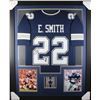 Image 1 : EMMITT SMITH SIGNED AND CUSTOM FRAMED COWBOYS JERSEY (BECKETT COA)