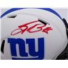 Image 2 : SAQUON BARKLEY SIGNED NEW YORK GIANTS MINI-HELMET (BECKETT COA)