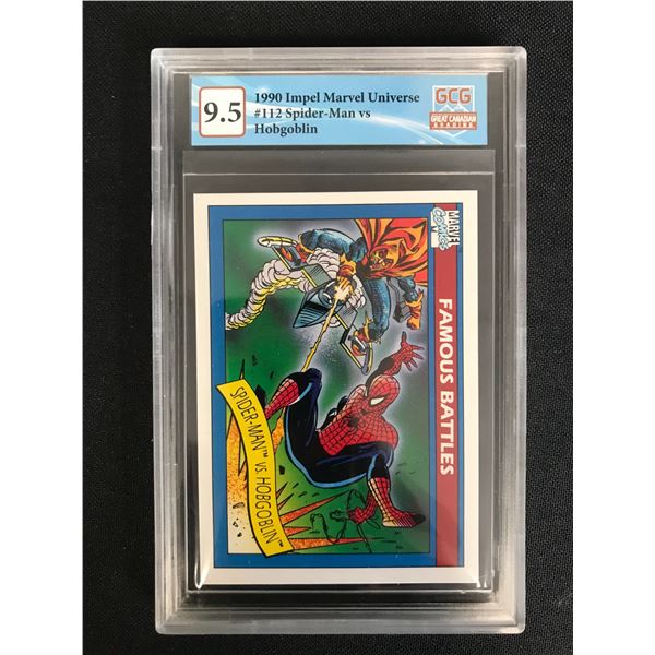 1990 IMPEL MARVEL UNIVERSE NO. 112 SPIDER-MAN VS HOBGOBLIN (GCG 9.5)