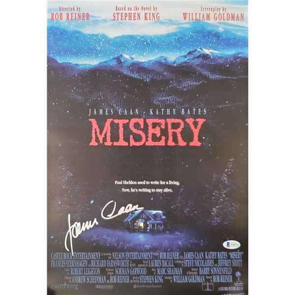 JAMES CAAN SIGNED MISERY MOVIE POSTER (RA COA)