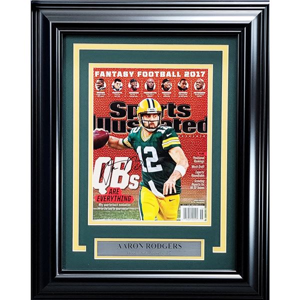 AARON RODGERS SIGNED FRAMED SPORTS ILLUSTRATED