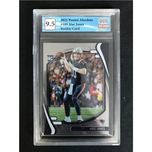 2021 PANINI ABSOLUTE NO. 109 MAC JONES RC (GCG 9.5)