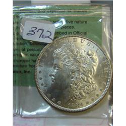 1884 Morgan Silver Dollar BU