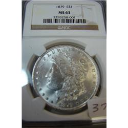 1879 Morgan Silver Dollar NGC MS63