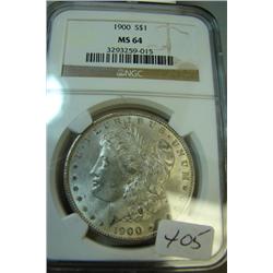 1900  Morgan Silver Dollar NGC MS64