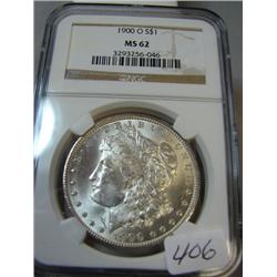 1900-O  Morgan Silver Dollar NGC MS62