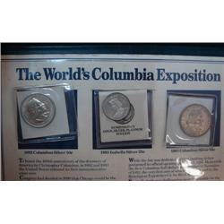 U.S. Columbian Silver Commemoratives - 2 Columbia half $ and 1 Isabella quarter