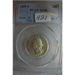 1932-S Washington Quarter PCGS XF45