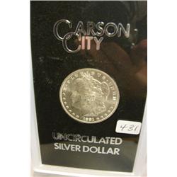 1881 Carson City Silver Dollar GSA holder BU