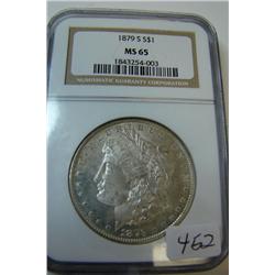 1879-s Morgan Silver Dollar NGC MS65
