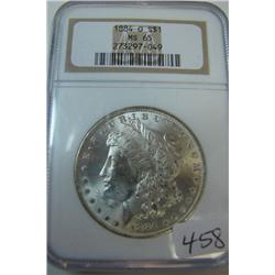 1884-O Morgan Silver Dollar NGC MS65