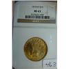 Image 1 : 1910D $10.00 Indian Head Gold Coin NGC MS63