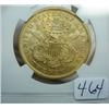 Image 2 : 1876 $20.00 Liberty Gold Coin NGC AU53