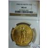 1908 No Motto $20 St. Gaudens Gold Coin NGC MS64