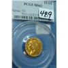 1927 $2.50 Indian Head Gold Coin PCGS MS62