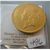 1854 $20.00 Liberty Gold Coin XF+