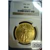 Image 1 : 1924 $20 St. Gaudens Gold Coin NGC MS62