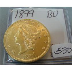 1899 $20.00 Liberty Gold Coin BU