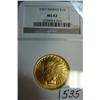 Image 1 : 1907 $10 Indian Head Gold Coin NGC MS62