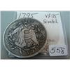 Image 2 : 1795 Flowing Hair Silver Dollar XF 40 scratch