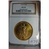 Image 1 : 1924 $20.00 Saint Gaudens Gold Coin NGC MS64