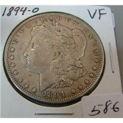 1894-O Morgan Silver Dollar VF