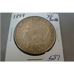 1899 Morgan Silver Dollar XF w/scratches