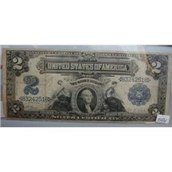 1886 $2.00 Silver Certificate VG