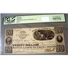 Image 1 : 1838 $20.00 Manual Labor Bank Obsolete Bank Note, Phila. Pa  PCGS  64 PPQ