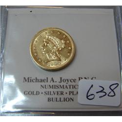 1903 $2.50 Liberty Head Gold Coin AU