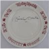 Image 1 : MICKEY MANTLE SIGNED COUNTRY COOKING RESTAURANT PLATE (BECKETT COA)