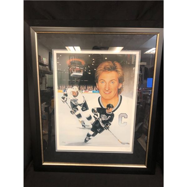 LTD. EDITION WAYNE GRETZKY SIGNED WELCOME TO L.A FRAMED PRINT 24 X 30 WITH COA