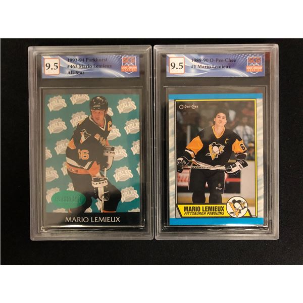 MARIO LEMIEUX GRADED CARD LOT (GCG 9.5)